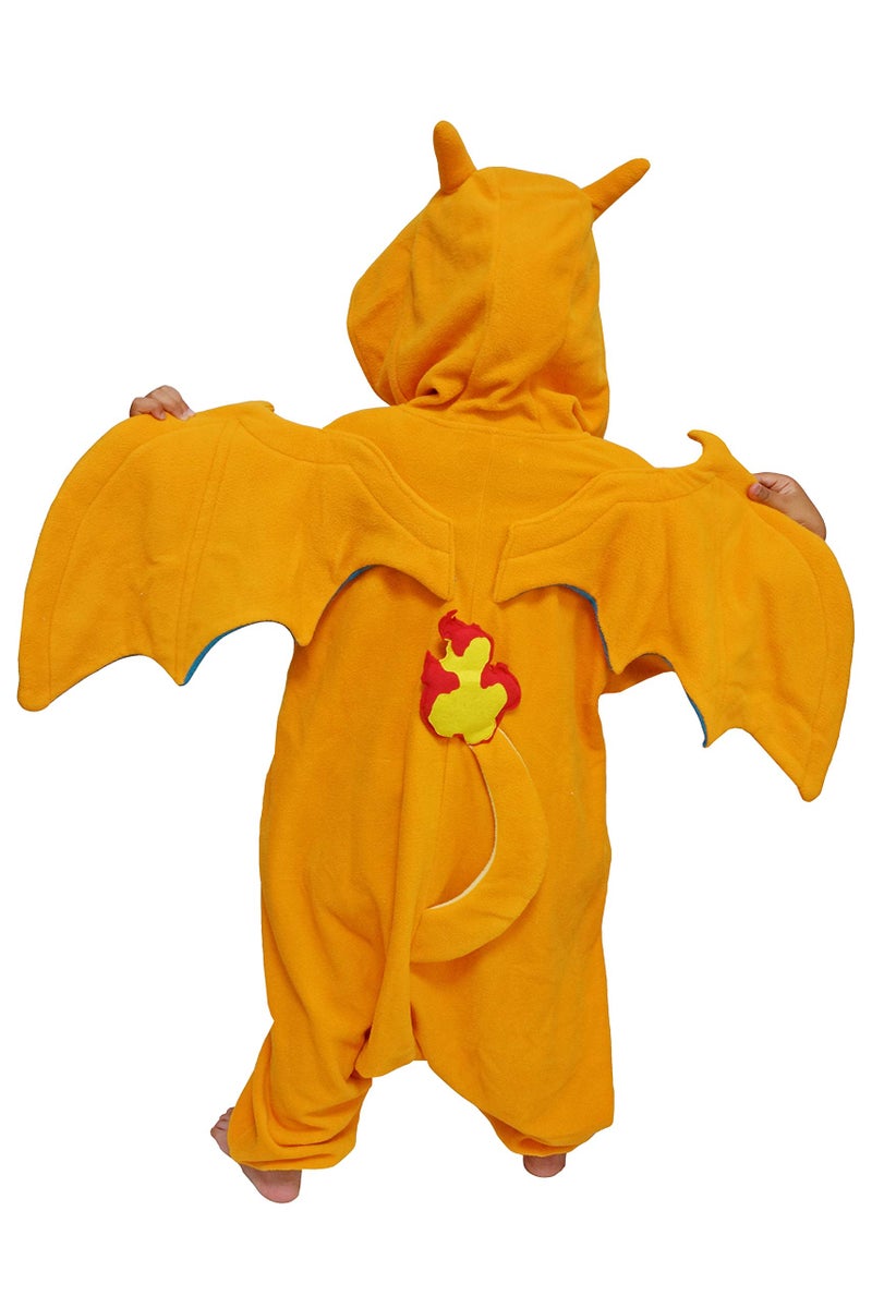 SAZAC Kigurumi - Pokemon - Charizard - Onesie Jumpsuit Halloween Costume - Kids Size (5-9 Year Old) - Image 3